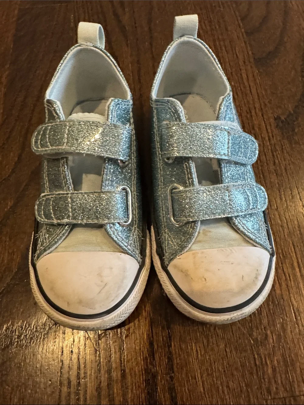 Converse Chuck Taylor All Star Glitter Sneakers Winter Slay Blue Toddler Girls 9